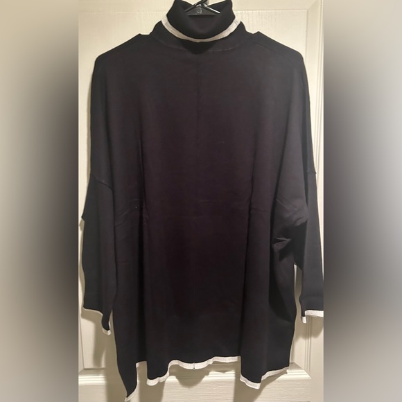 NWOT Adrianna Papell Tipped Turtleneck Sweater - Picture 3 of 6